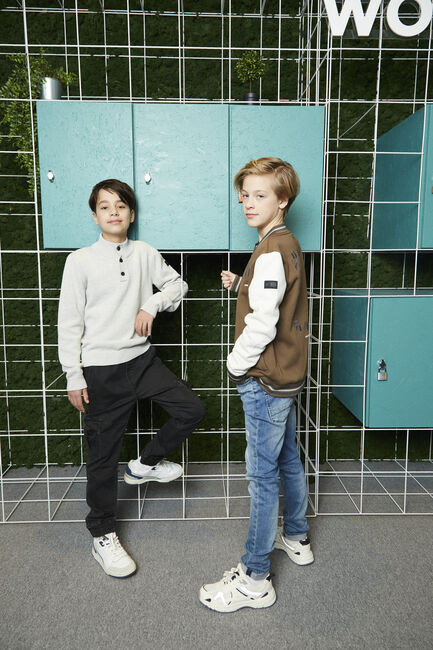 Braune INDIAN BLUE JEANS Strickjacke BOMBER JACKET INDIAN - large