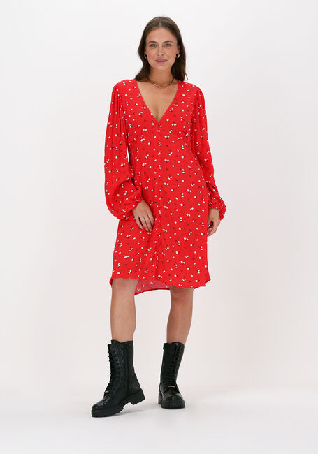 Rote ENVII Minikleid ENCORALINE DRESS AOP 6696 - large