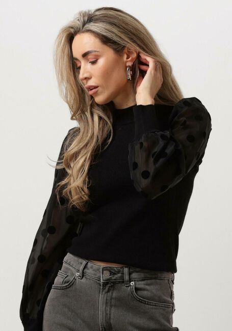Schwarze Y.A.S. Pullover YASDOTME LS KNIT PULLOVER - large