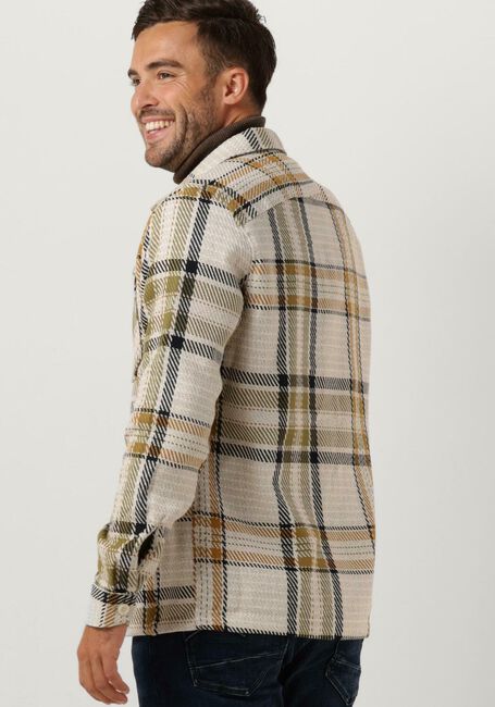 Graue CAST IRON Overshirt LONG SLEEVE SHIRT MOULINE CHECK SHIRTJACKET - large