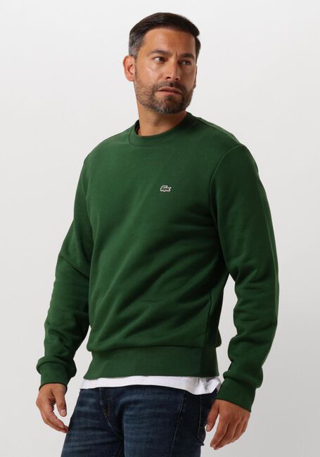 Grüne LACOSTE Sweatshirt CLASSIC FIT BRUSHED FLEECE SWEATSHIRT - large