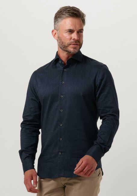 Blaue PROFUOMO Casual-Oberhemd TWILL BRUSH - large