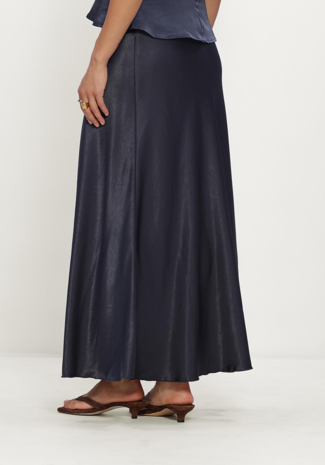 Blaue MSCH COPENHAGEN Midirock MSCHNICOLETTE ULLAS SKIRT - large