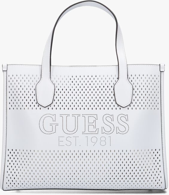 Weiße GUESS Handtasche KATEY PERF SMALL TOTE - large