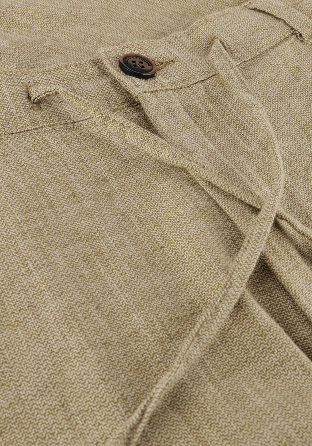 Olive SELECTED MEN Kurze Hose SLHCOMFORT-BRODY LINEN SHORTS - large