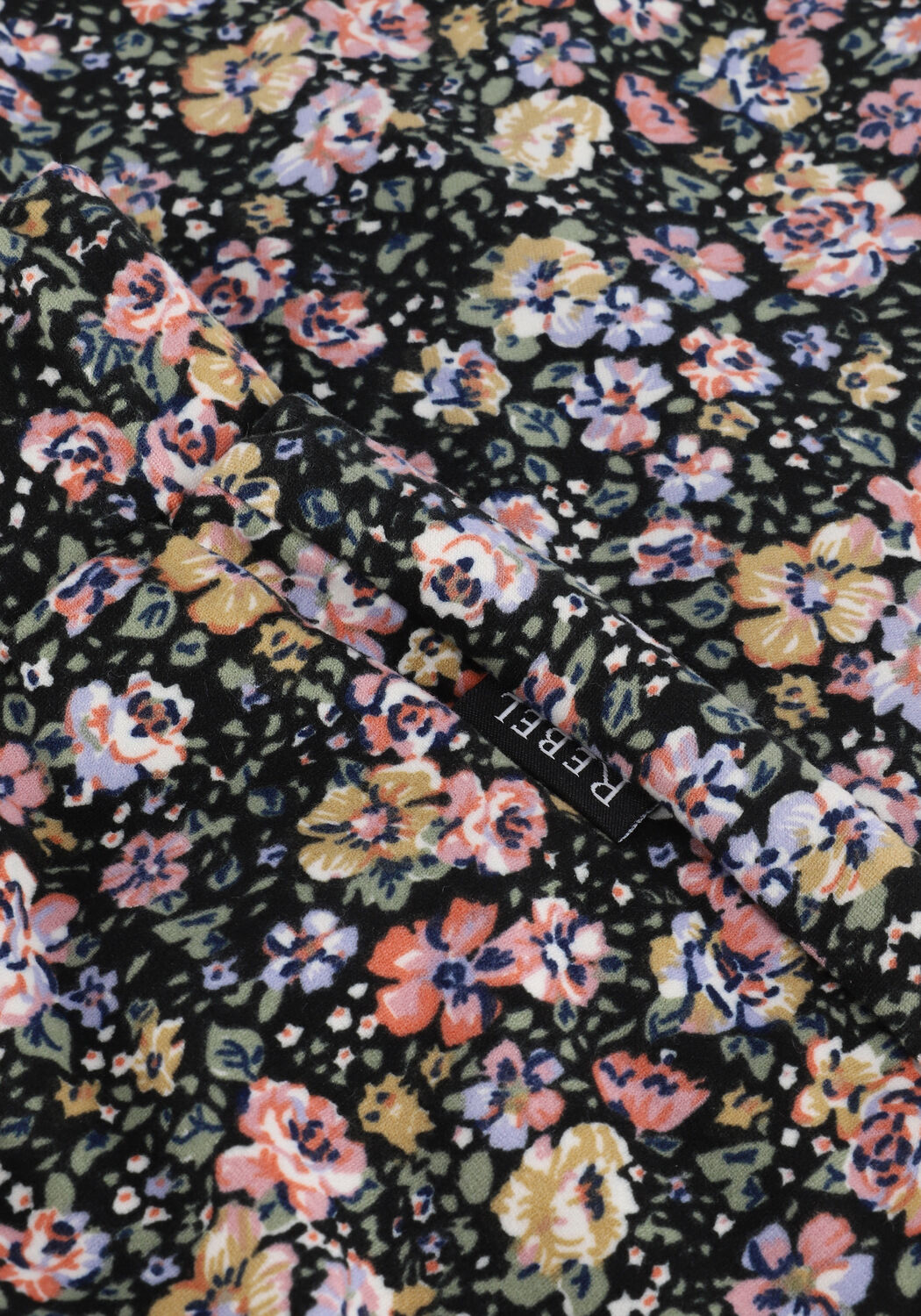 Mehrfarbige/Bunte COLOURFUL REBEL Schlaghose VINTAGE FLORAL PEACHED FLARE PANTS - large