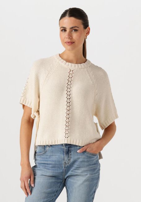 Ecru Y.A.S. Pullover YASLAMINA SS KNIT TOP - large
