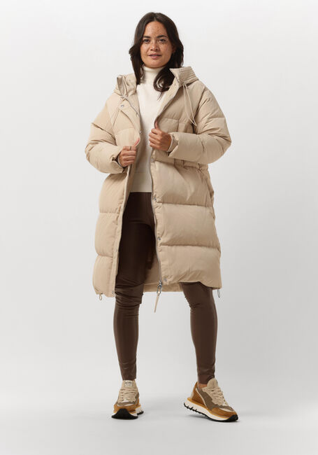 Beige SILVIAN HEACH Wattierte Jack LONG DOWN JACKET IBAR - large