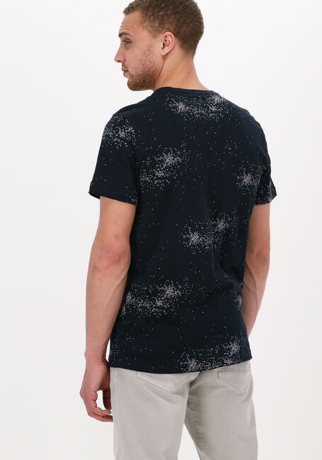 Dunkelblau PME LEGEND T-shirt SHORT SLEEVE V-NECK SLUB JERSEY AOP - large