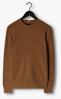 Camelfarbene TOMMY HILFIGER Pullover EXAGGERATED STRUCTURE CREW NECK