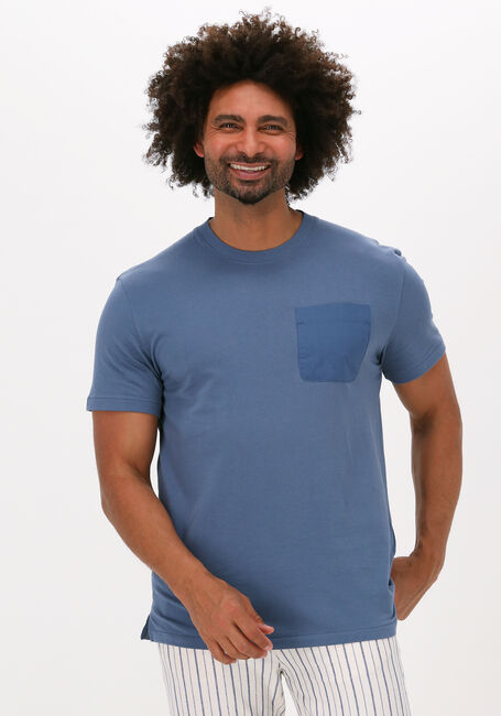 Blaue SELECTED HOMME T-shirt SLHRELAXARVID SS O-NECK - large