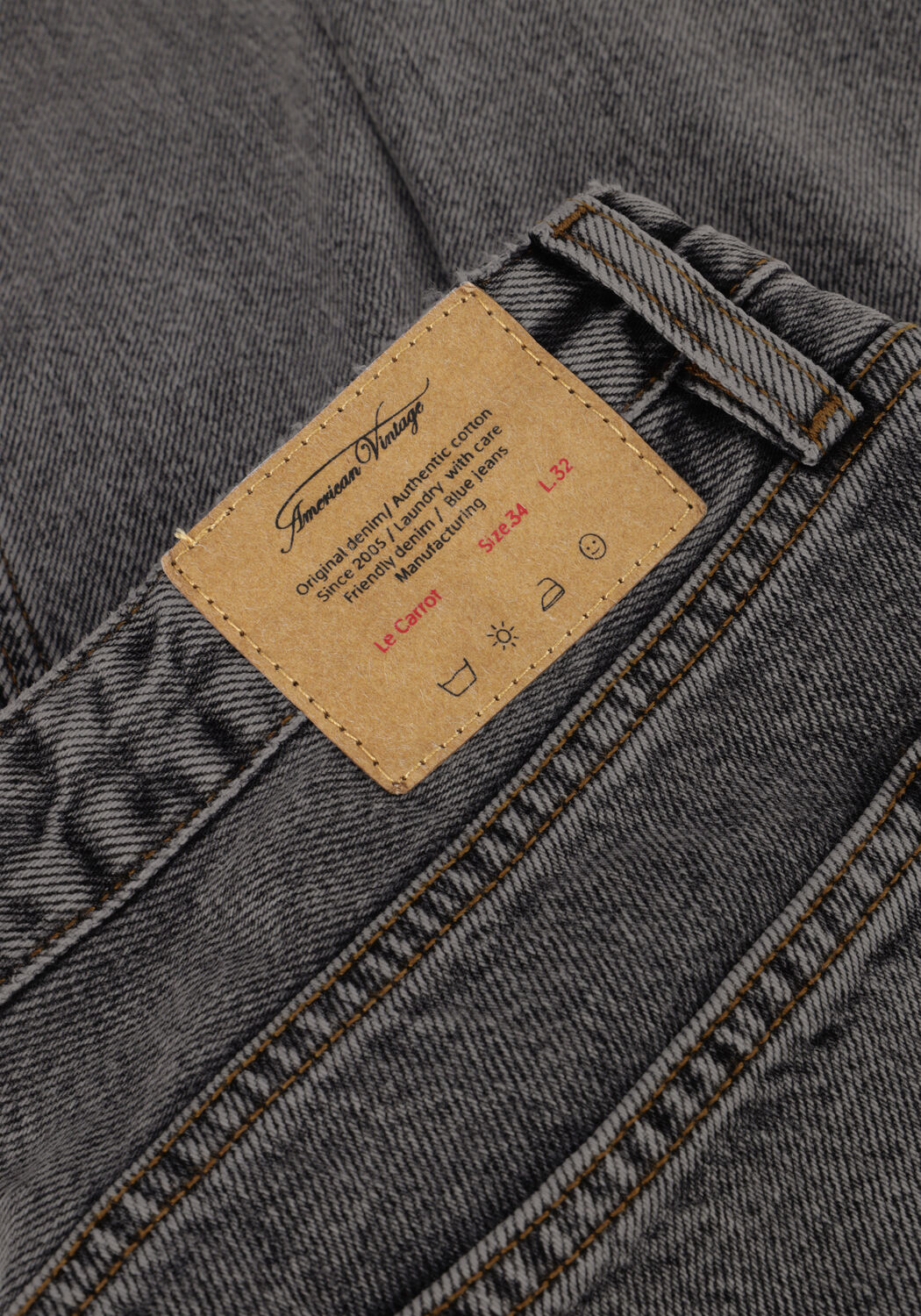 Graue AMERICAN VINTAGE Tapered jeans YOPDAY-B - large