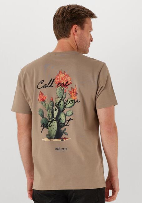 Beige PURE PATH T-shirt REGULAR FIT T-SHIRTS - large