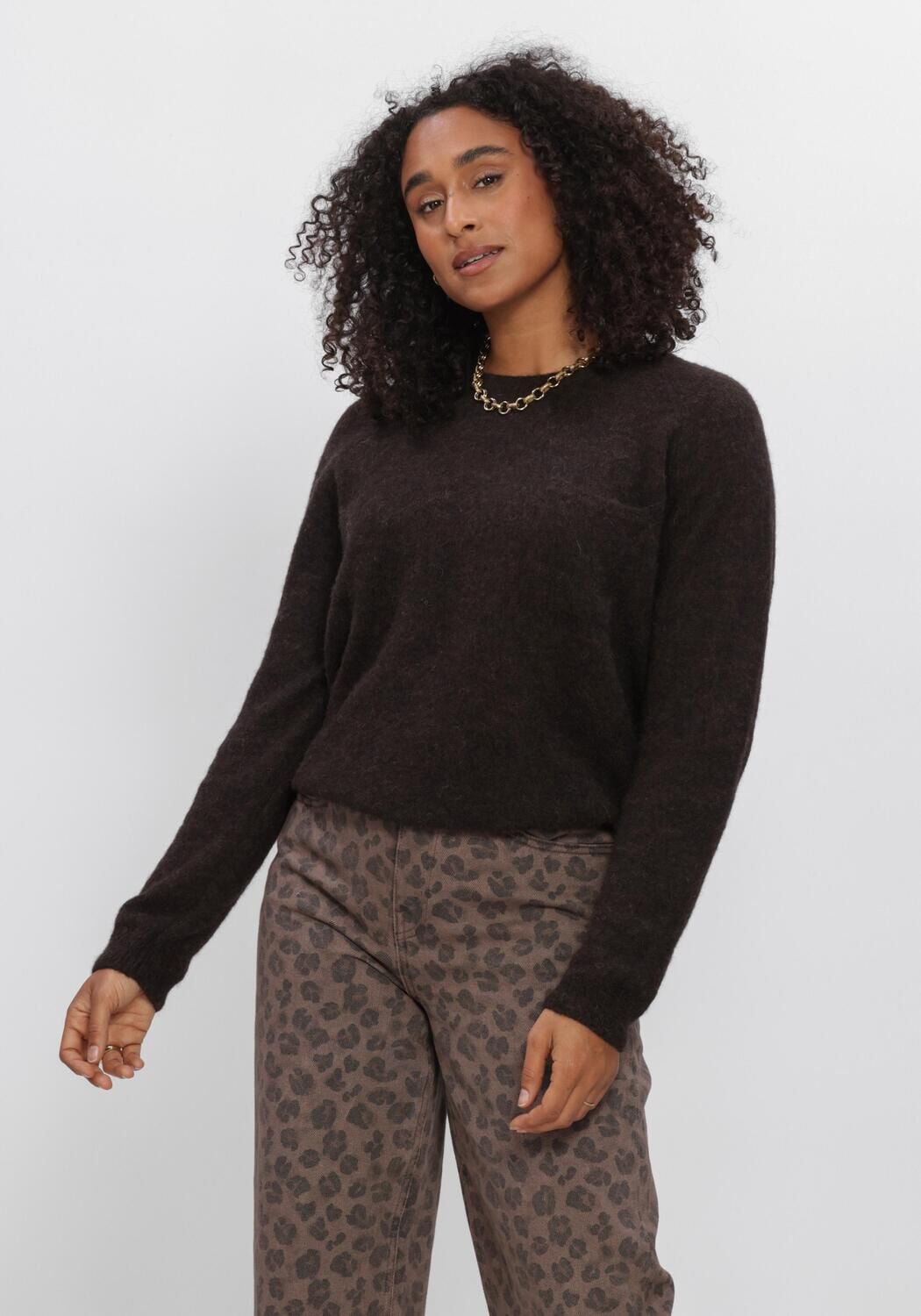 Braune BY-BAR Pullover POLLY PULLOVER - large