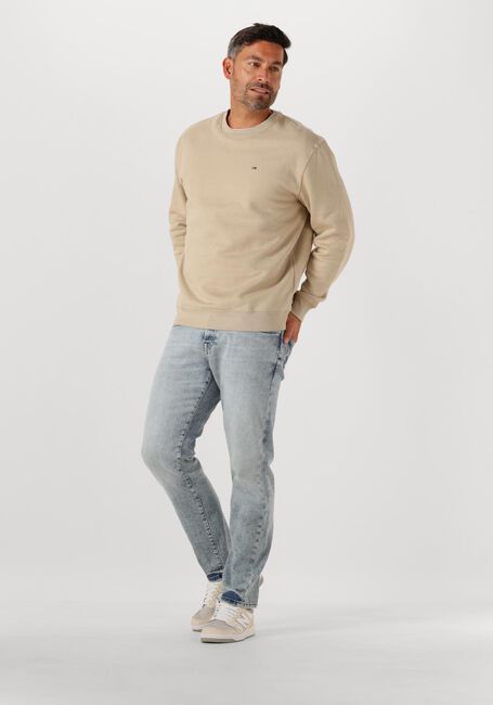 Beige TOMMY JEANS Pullover TJM REG S FLAG CREW EXT - large