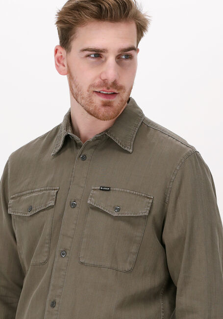Braune G-STAR RAW Casual-Oberhemd MARINE SLIM SHIRT L/S - large