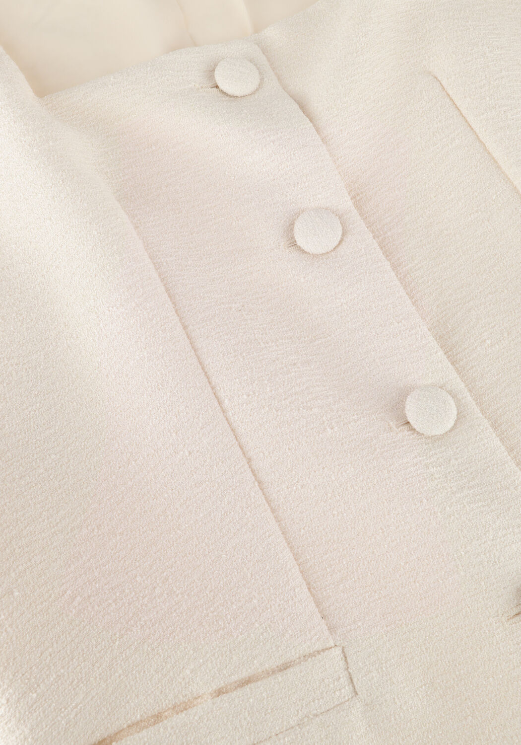 Nicht-gerade weiss NEO NOIR Gilet LILY BOUCLE WAISTCOAT - large