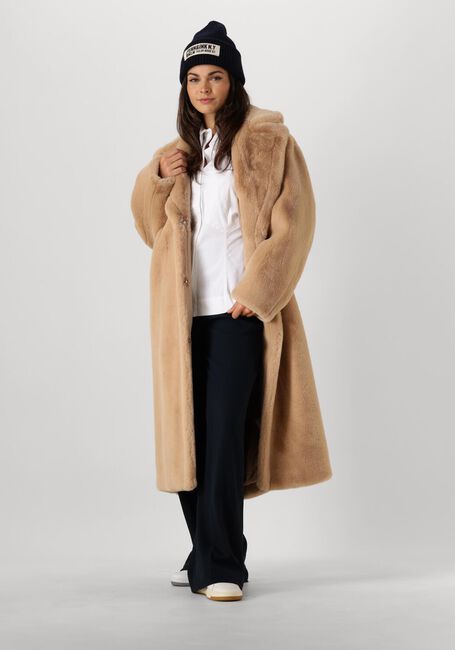 Beige STAND STUDIO Fake-Fur-Jack MARIA COAT SOFT - large