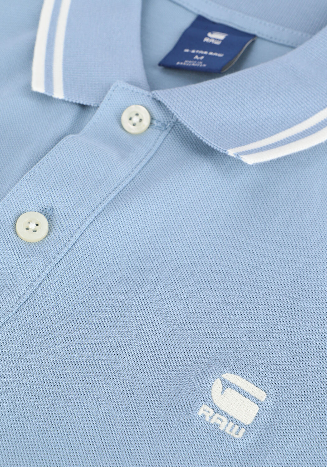 Blaue G-STAR RAW Polo-Shirt DUNDA SLIM STRIPE POLO S/S - large