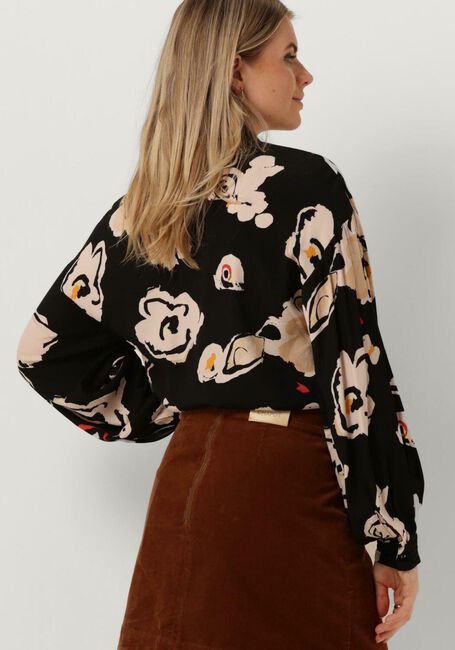 Schwarze POM AMSTERDAM Blusen FLOWER GLORY BLACK - large