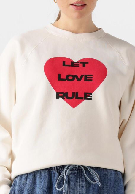 Ecru CATWALK JUNKIE Sweatshirt GRAPHIC SWEATER - large