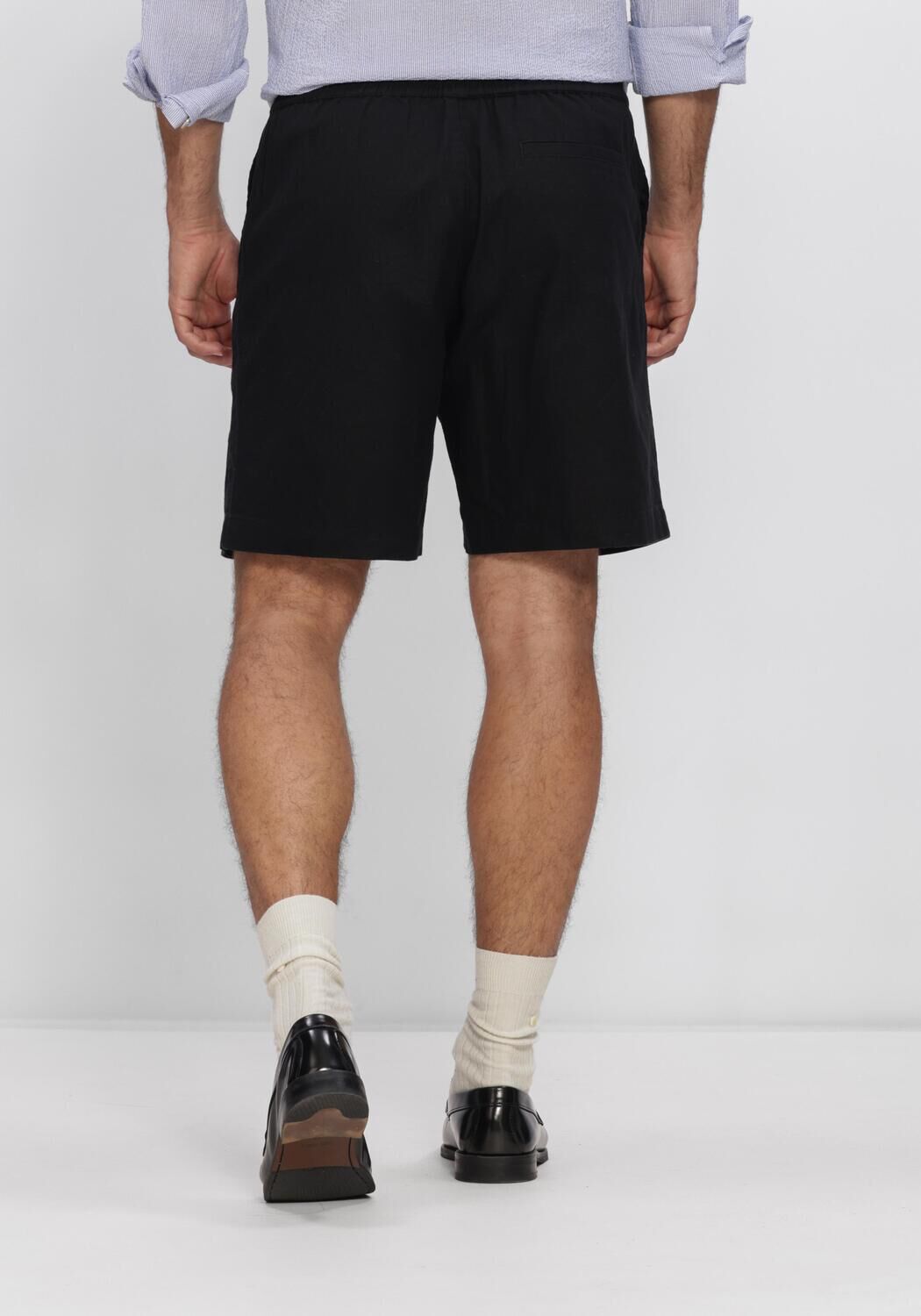 Schwarze WOODBIRD Kurze Hose WBBOMMY LINEN SHORTS - large