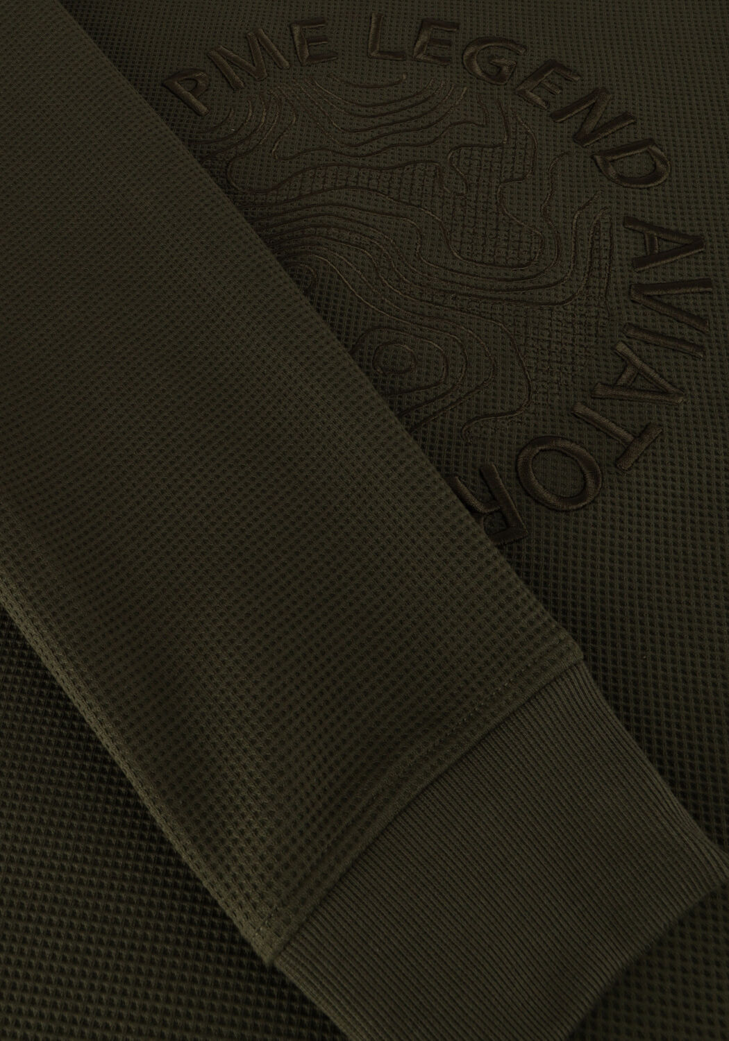 Gr&uuml;ne PME LEGEND Pullover CREWNECK WAFFLE JERSEY - large