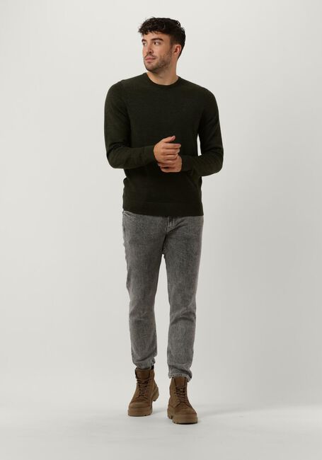 Olive CALVIN KLEIN Sweatshirt SUPERIOR WOOL CREW NECK SWEATER - large