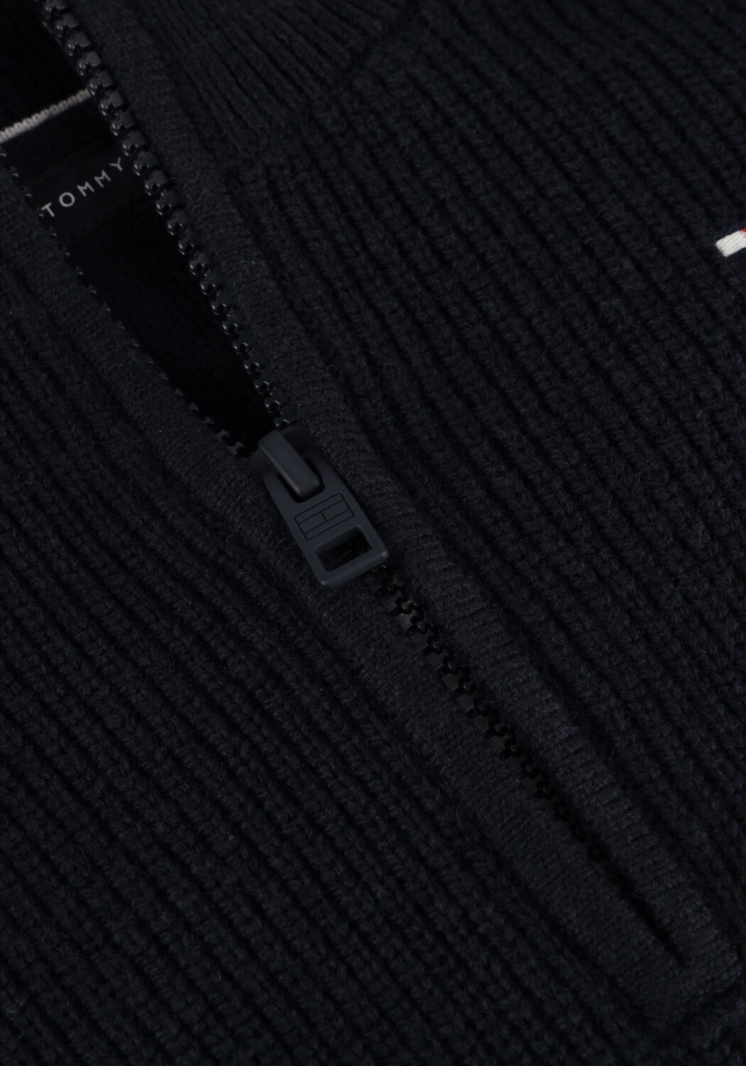 Blaue TOMMY HILFIGER Sweatshirt TURTLENECK HALF ZIP SWEATER - large