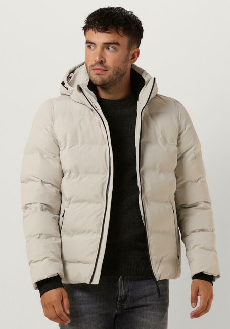 Beige CAST IRON Wattierte Jack HOODED JACKET DEWSTER SPEEDGUARD - large