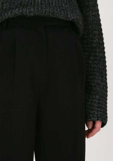 Schwarze ANOTHER LABEL Weite Hose MOORE PLEATED PANTS - large