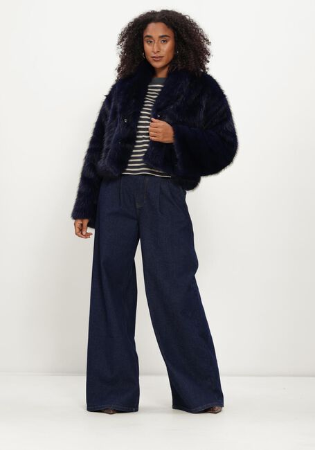 Dunkelblau STUDIO AMAYA Fake-Fur-Jack ZURI JACKET - BLUE - large