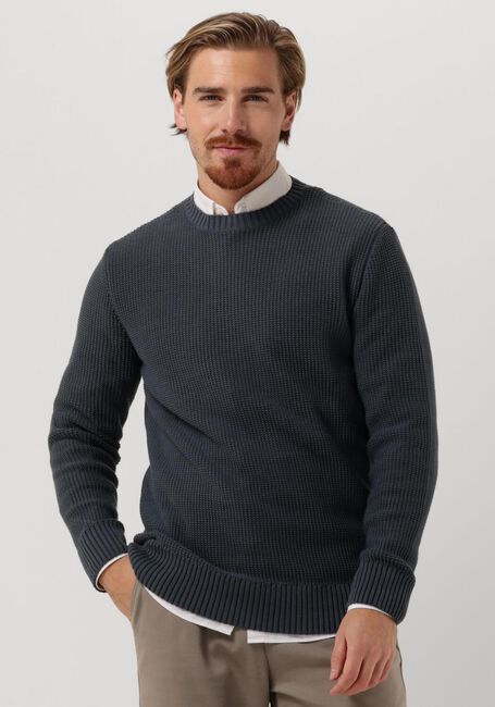 Blaue PUREWHITE Pullover STRUCTURED CREWNECK KNIT - large
