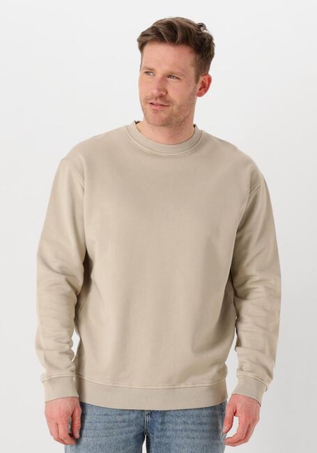Beige PURE PATH Sweatshirt LOOSE FIT CREWNECK LS SWEATERS - large