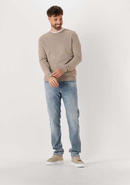 Beige SELECTED MEN Pullover SLHBERG CREW NECK NOOS - large