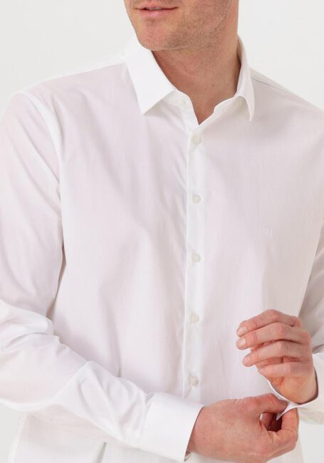 Weiße CALVIN KLEIN Klassisches Oberhemd POPLIN STRETCH SLIM SHIRT - large