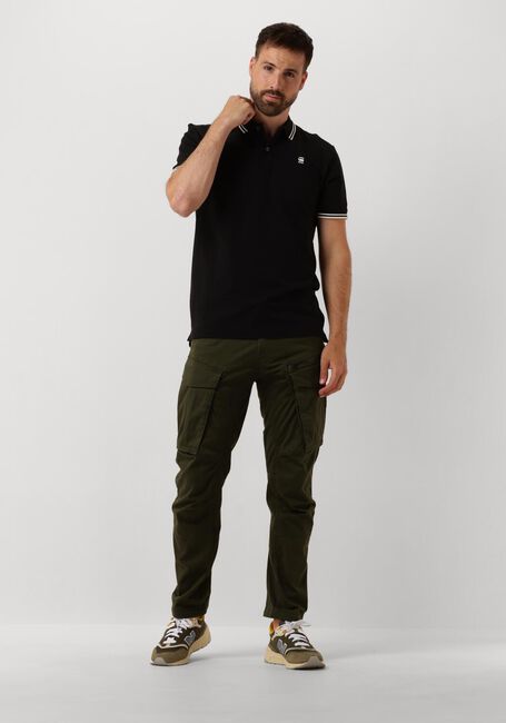 Schwarze G-STAR RAW Polo-Shirt DUNDA SLIM STRIPE POLO S/S - large