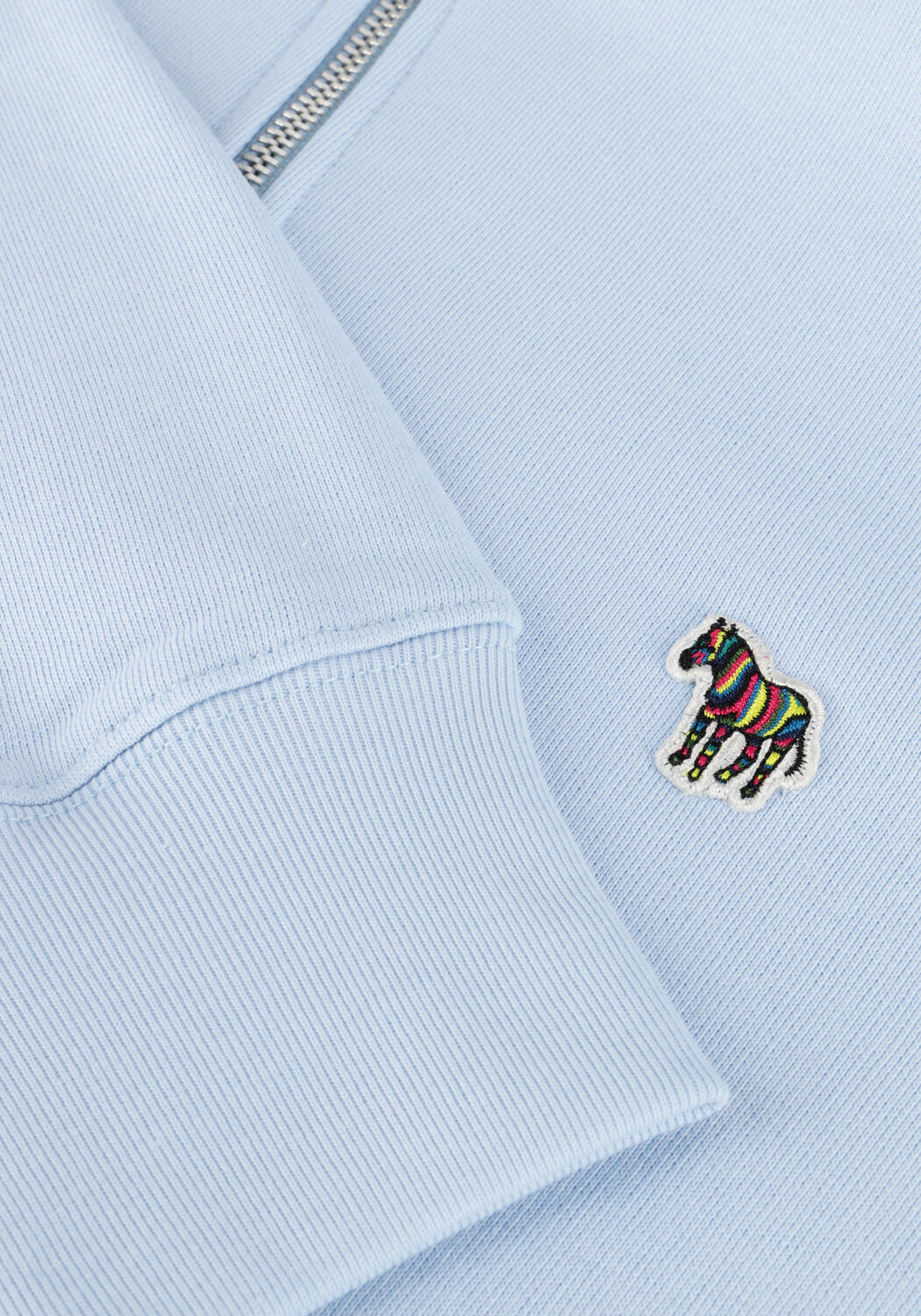 Blaue PS PAUL SMITH Pullover MENS LS REG FIT HALF ZIP TOP ZEBRA - large