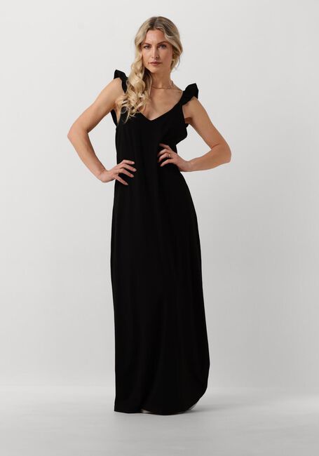 Schwarze JANSEN AMSTERDAM Maxikleid V542 JERSEY SOLID SLEEVELESS LONG DRESS - large