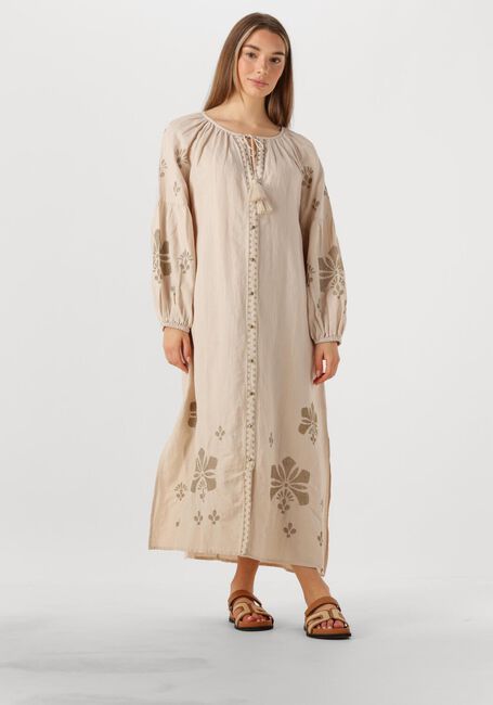 Sand SUMMUM Maxikleid LONG DRESS LINEN HEAVY EMBROIDERY - large
