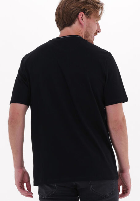 Schwarze LYLE & SCOTT T-shirt BRANDED RINGER TSHIRT - large
