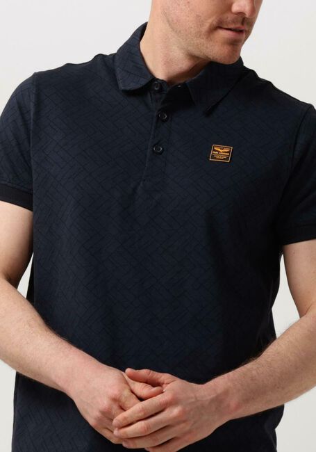 Blaue PME LEGEND Polo-Shirt SHORT SLEEVE POLO JACQUARD JERSEY - large