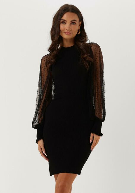 Schwarze Y.A.S. Midikleid YASMELANIA LS KNIT DRESS - large