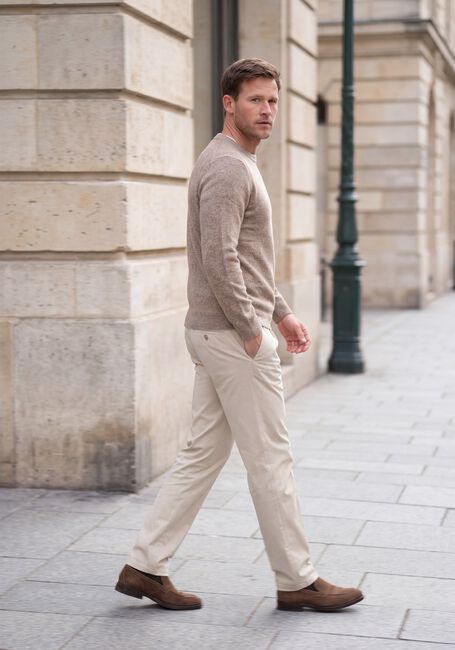 Beige PROFUOMO Pullover PULLOVER CREW NECK 80/20 - large
