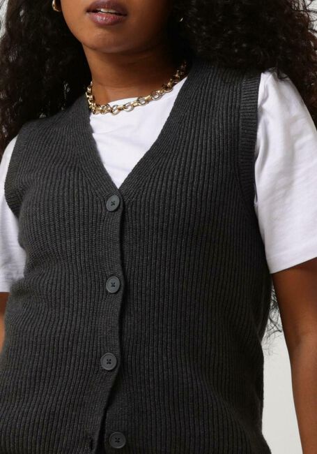 Graue OBJECT Gilet OBJMALENA S/L KNIT VEST DIV - large