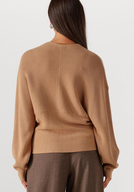 Camelfarbene MSCH COPENHAGEN Pullover MSCHZINELLE RACHELLE WRAP PULLOVER - large