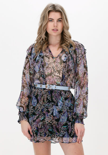 Mehrfarbige/Bunte ALIX THE LABEL Blusen ANIMAL LEAVES TOP - large