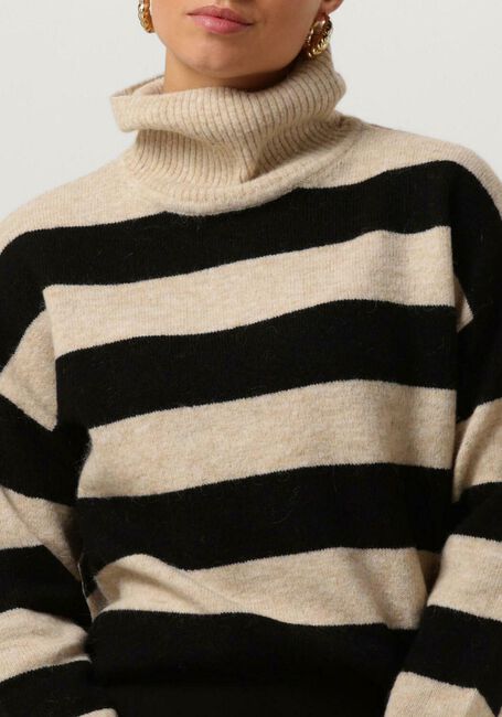 Beige OBJECT Rollkragenpullover OBJMINNA L/S ROLLNECK KNIT PULLOVER NOOS - large