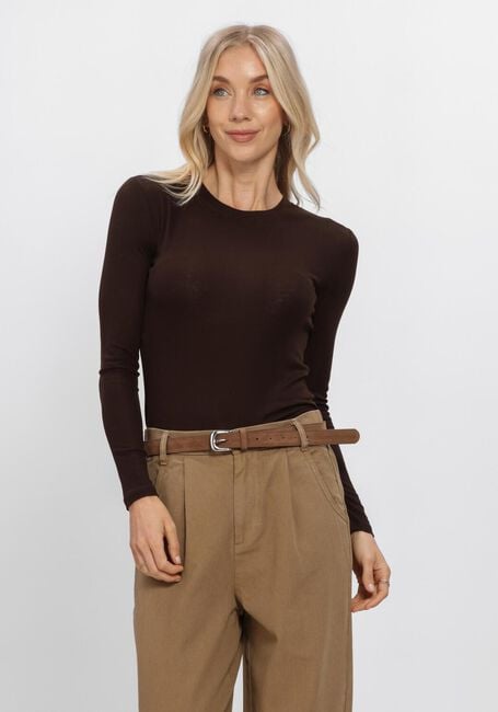 Braune WITHBLACK Top WBLJOSEFINE LS TEE - large