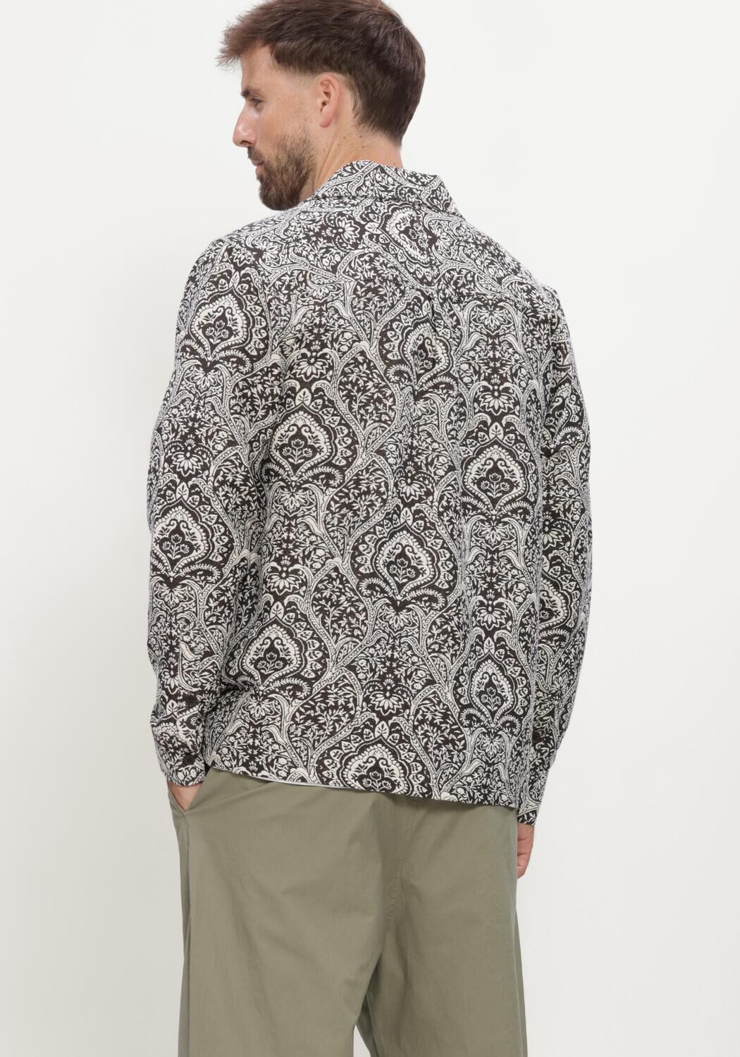 Schwarze ANERKJENDT Overshirt AKOSCAR GARDEN JACQ OVERSHIRT - large